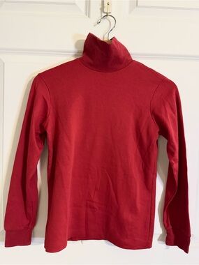 Lands’ End 100% Cotton Red Turtleneck